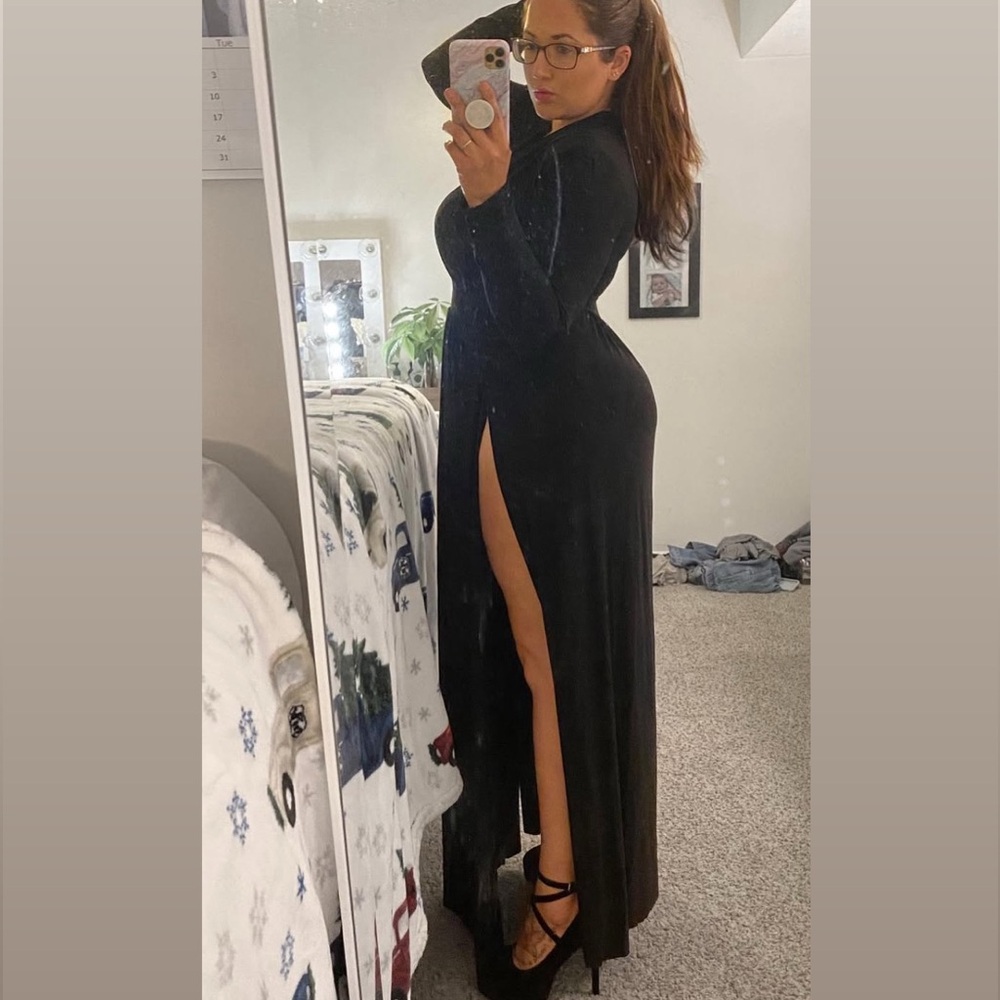 Fashion Nova Black Long Sleeve Dress